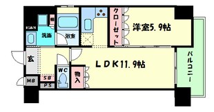 リーガル北堀江の物件間取画像